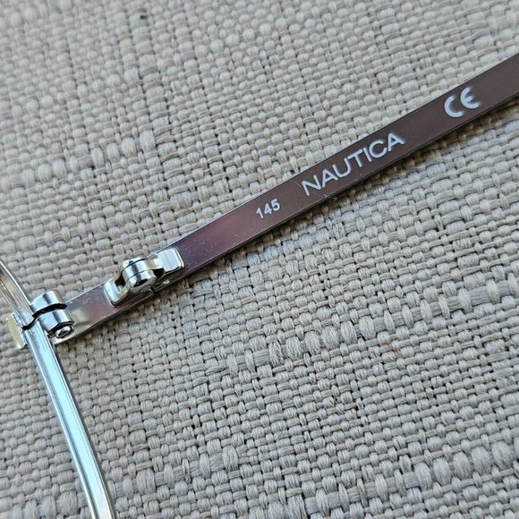 Nautica Men Eyeglasses/Sunglasses Frame Silver Tone 60[]13 135 Glasses - Picture 10 of 12